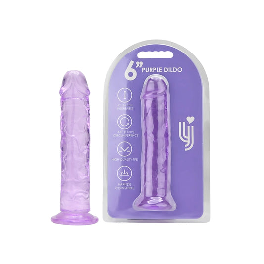 Loving Joy 6 Inch Suction Cup Dildo Purple