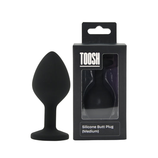 Toosh Black Silicone Butt Plug Medium